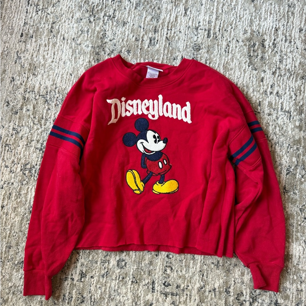 Disney Red Mickey Mouse Sweatshirt Hoodie